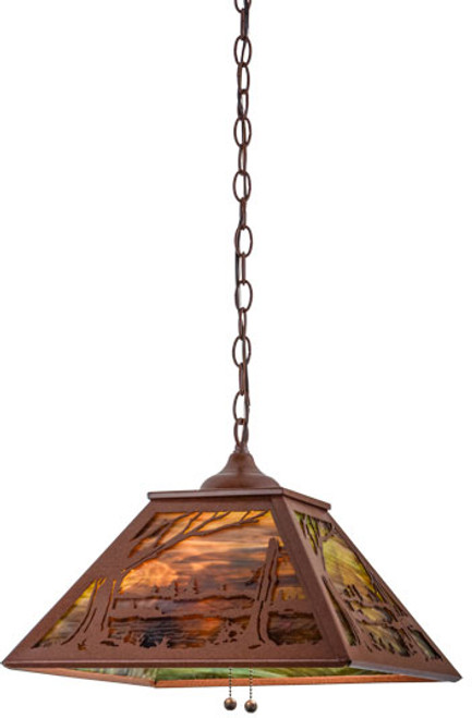 Meyda Custom 76320 Quiet Pond Rust Hanging Pendant Light