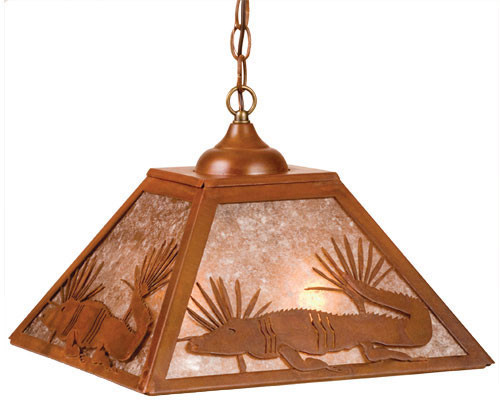 Meyda Custom 76322 Alligator Rust Pendant Hanging Light