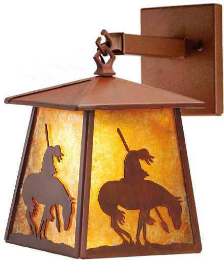 Meyda Custom 82657 Trail's End Rustic Rust Lamp Sconce