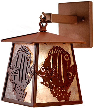 Meyda Custom 82654 Tropical Fish Country Rust Wall Lighting Fixture