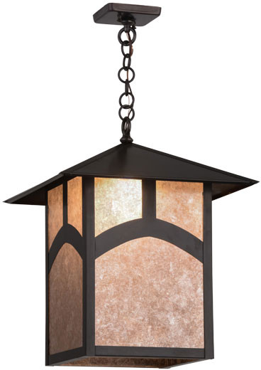 Meyda Custom 85482 Seneca Hill Top Craftsman Silv Mica Craftsman Drop Lighting Fixture