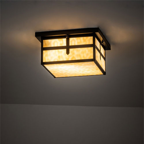 Meyda Custom 87525 Hyde Park Craftsman Craftsman Brown Home Ceiling Lighting