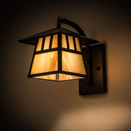 Meyda Custom 91597 Stillwater Mission Craftsman Brown Wall Light Sconce