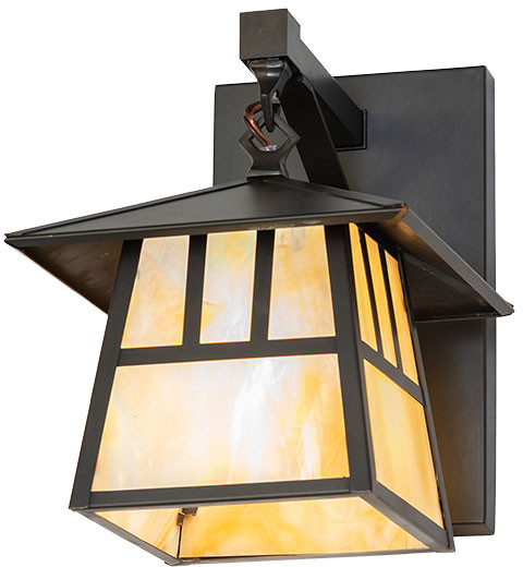Meyda Custom 92835 Stillwater Mission Craftsman Brown Indoor / Outdoor Light Sconce