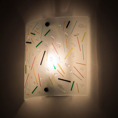 Meyda Custom 98430 Circus ADA Fused Glass Wall Sconce Lighting Fixture
