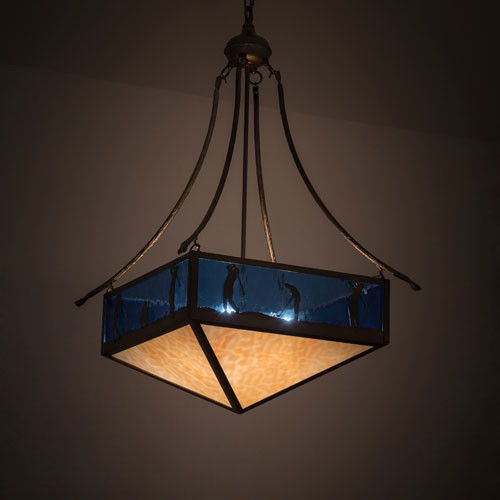 Meyda Custom 98702 Golf Country Antique Copper Hanging Lamp