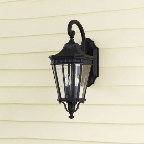Generation Lighting OL5401BK Cotswold Lane Black Outdoor 9" Wall Lighting Sconce