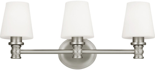 Visual Comfort Studio VS22103SN Xavierre Satin Nickel 3-Light Bathroom Vanity Lighting