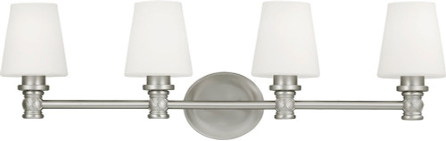 Visual Comfort Studio VS22104SN Xavierre Satin Nickel 4-Light Bathroom Vanity Light Fixture