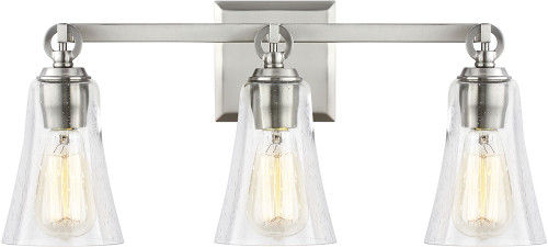 Visual Comfort Studio VS24703SN Monterro Modern Satin Nickel 3-Light Bath Light Fixture