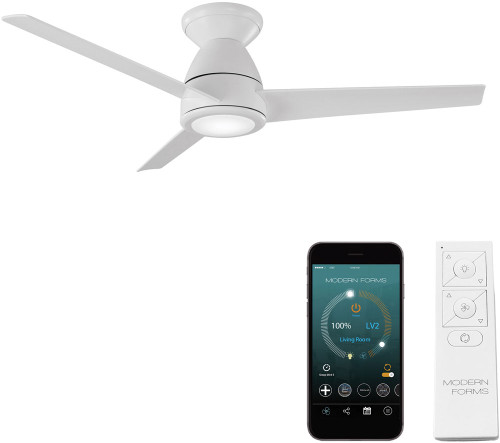 Modern Forms FH-W2004-44L-MW Tip Top Matte White LED Interior / Exterior 44" Ceiling Fan