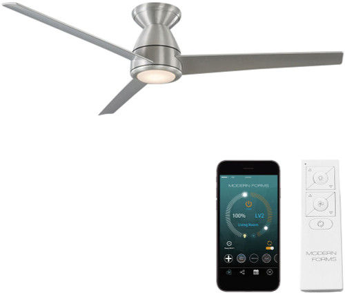 Modern Forms FH-W2004-52L-BA Tip Top Brushed Aluminum LED Indoor / Outdoor 52" Home Ceiling Fan