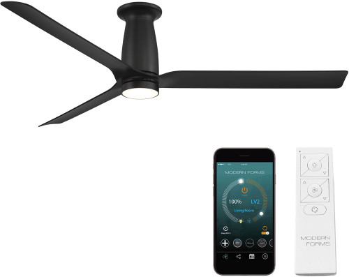 Modern Forms FH-W2502-52L-MB Smooth Contemporary Matte Black LED 52" Interior / Exterior Ceiling Fan