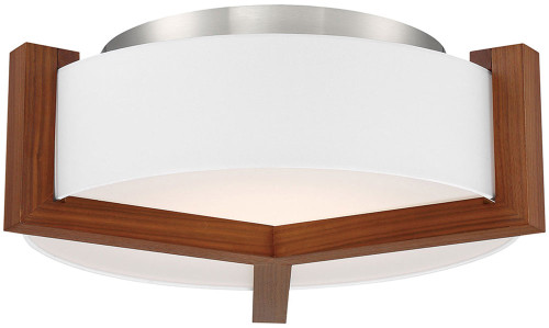 Modern Forms FM-83922-DW Segment Contemporary Dark Walnut LED Flush Mount Light Fixture