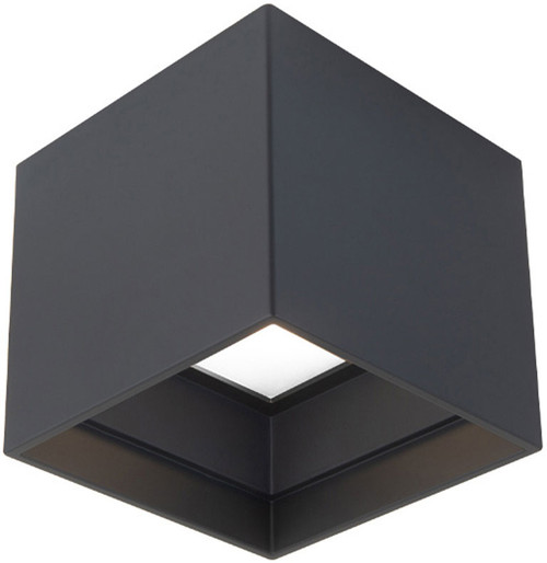 Modern Forms FM-W62205-BK Kube Contemporary Black LED Outdoor Ceiling Light