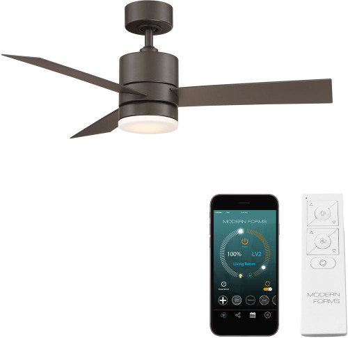 Modern Forms FR-W1803-44L-BZ Axis Bronze LED Interior / Exterior 44" Home Ceiling Fan