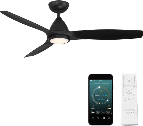 Modern Forms FR-W2202-54L-MB Skylark Matte Black LED Indoor / Outdoor 54" Ceiling Fan