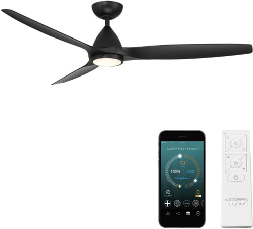 Modern Forms FR-W2202-62L-MB Skylark Matte Black LED Indoor / Outdoor 62" Home Ceiling Fan