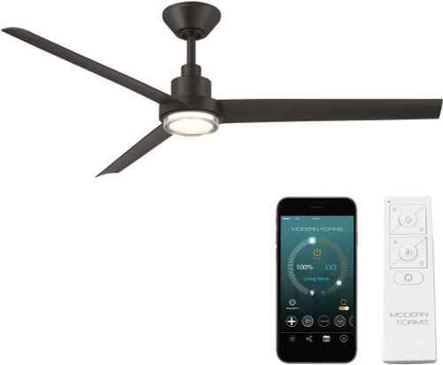 Modern Forms FR-W2501-56L-BZ Bolo Modern Bronze LED 56" Indoor / Outdoor Ceiling Fan