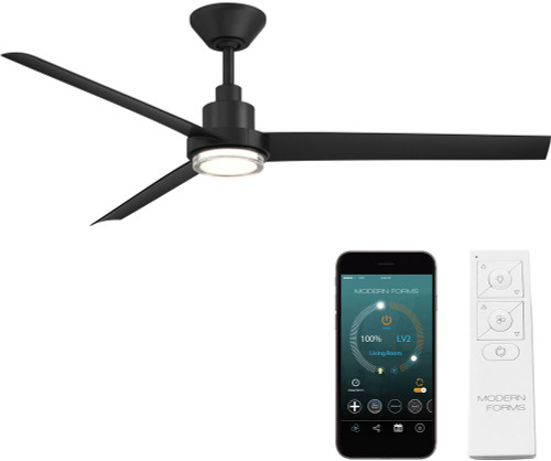 Modern Forms FR-W2501-56L-MB Bolo Modern Matte Black LED 56" Interior / Exterior Ceiling Fan