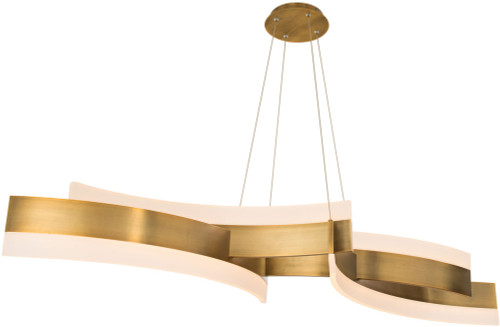 Modern Forms PD-31058-AB Arcs Modern Aged Brass LED Island Lighting