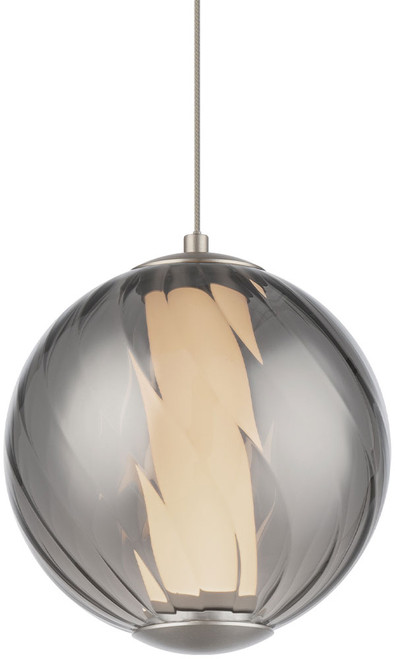 Modern Forms PD-32507-SM/BN Swirly Contemporary Electroplated Brushed Nickel LED Mini Pendant Lighting
