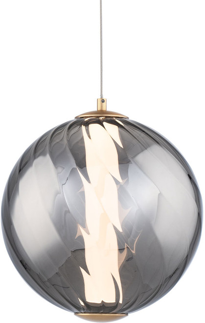 Modern Forms PD-32511-SM/AB Swirly Modern Electroplated Aged Brass LED Mini Pendant Lighting
