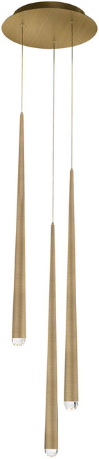 Modern Forms PD-41703R-AB Cascade Aged Brass LED Multi Drop Ceiling Light Fixture
