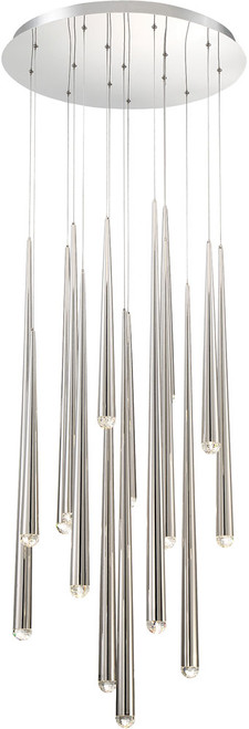 Modern Forms PD-41715R-PN Cascade Polished Nickel LED Multi Pendant Lighting Fixture