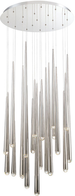 Modern Forms PD-41721R-PN Cascade Polished Nickel LED Multi Pendant Lamp