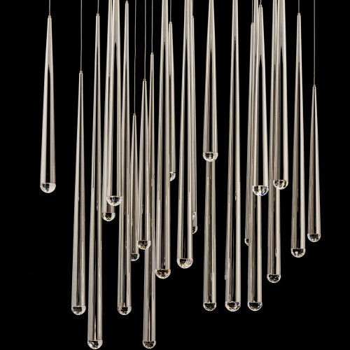 Modern Forms PD-41725S-PN Cascade Modern Polished Nickel LED Multi Hanging Light Fixture