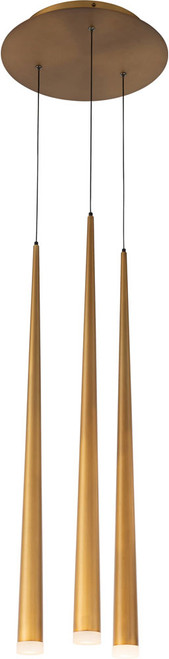 Modern Forms PD-41803R-AB Cascade Modern Aged Brass LED Multi Pendant Lighting