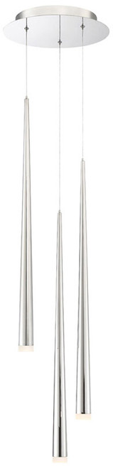 Modern Forms PD-41803R-PN Cascade Modern Polished Nickel LED Multi Hanging Pendant Lighting