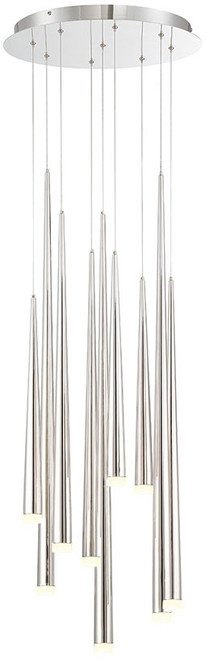 Modern Forms PD-41809R-PN Cascade Contemporary Polished Nickel LED Multi Hanging Light Fixture