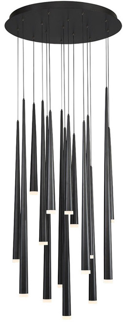 Modern Forms PD-41815R-BK Cascade Modern Black LED Multi Hanging Lamp