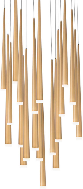 Modern Forms PD-41821R-AB Cascade Contemporary Aged Brass LED Multi Lighting Pendant