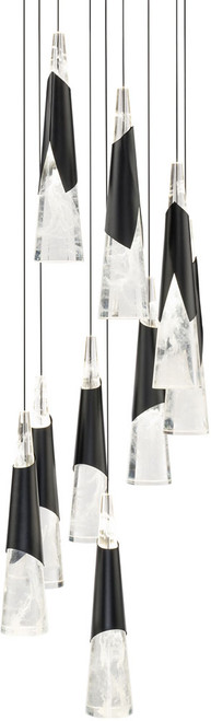 Modern Forms PD-44409R-BK Kilt Modern Black LED Multi Pendant Lighting