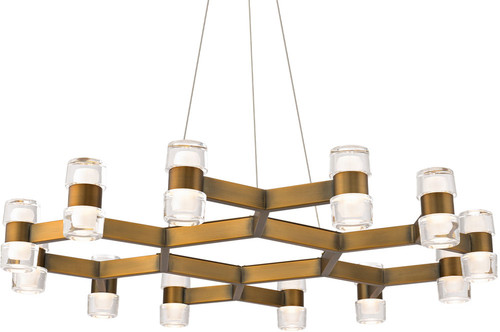 Modern Forms PD-4536-AB Dashe Contemporary Electroplated Aged Brass LED Chandelier Light