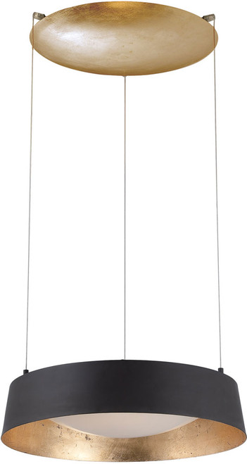 Modern Forms PD-51318-GL Gilt Modern Black Gold Leaf LED Hanging Light Fixture