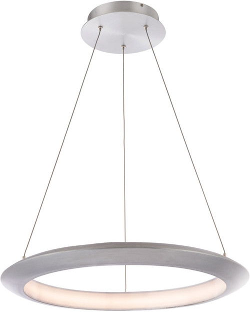 Modern Forms PD-55024-AL The Ring Contemporary Brushed Aluminum LED 24" Hanging Lamp