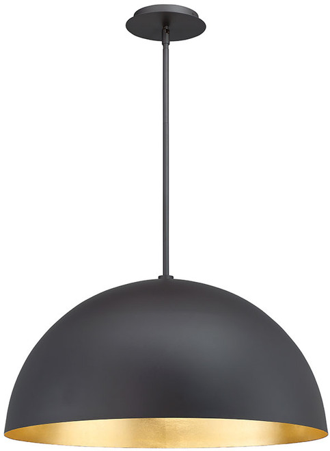 Modern Forms PD-55726-GL Yolo Modern Black Gold Leaf LED 23.75" Hanging Light