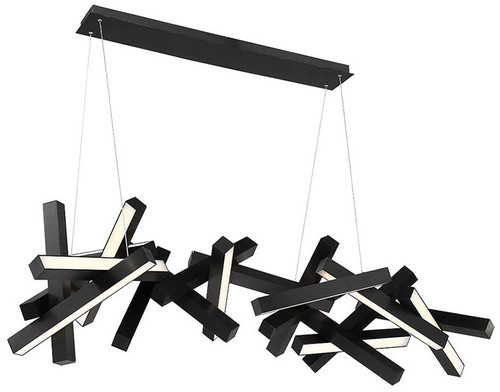 Modern Forms PD-64872-BK Chaos Contemporary Black LED Kitchen Island Lighting