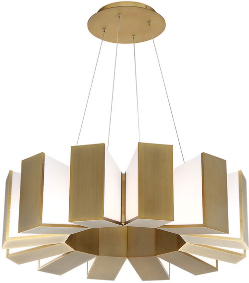 Modern Forms PD-75934-AB Chronos Contemporary Aged Brass LED 34" Pendant Lamp