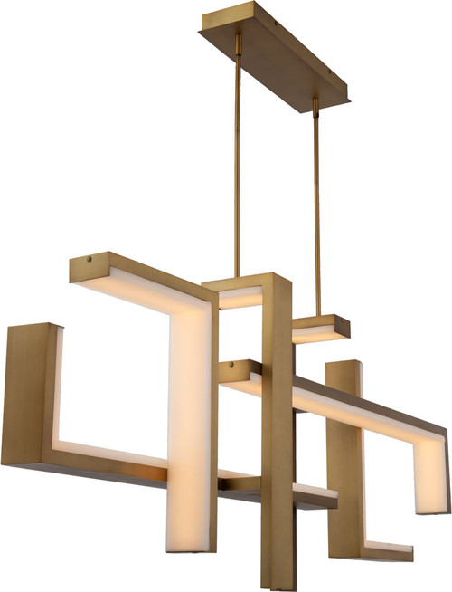 Modern Forms PD-80056-AB Jackal Contemporary Aged Brass LED Island Lighting