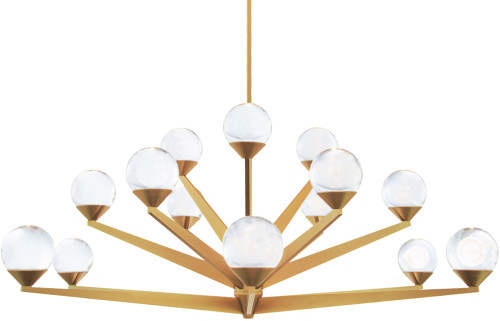 Modern Forms PD-82042-AB Double Bubble Contemporary Aged Brass LED Hanging Chandelier