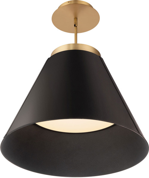 Modern Forms PD-88324-BK-AB Bentley Modern Black Aged Brass LED Drop Ceiling Lighting