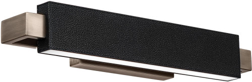 Modern Forms WS-28119-BK-BN Kinsman Contemporary Pebbled Black Brushed Nickel LED 19" Bathroom Sconce