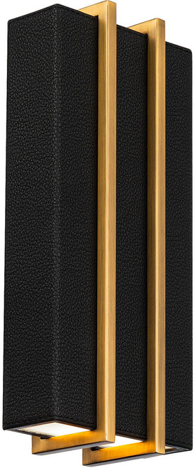 Modern Forms WS-36112-BK-AB Poet Modern Black Aged Brass LED Wall Sconce Lighting