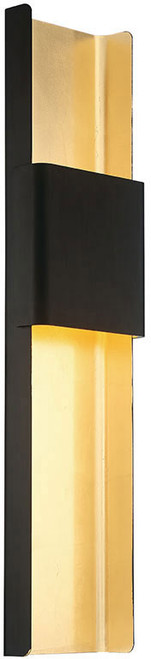 Modern Forms WS-40832-BZ-GL Tribeca Modern Bronze Gold Leaf LED Wall Lamp