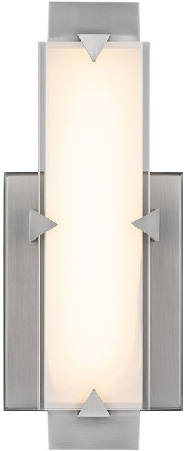 Modern Forms WS-7511-BN Carlisle Contemporary Electroplated Brushed Nickel LED Bathroom Lighting Fixture